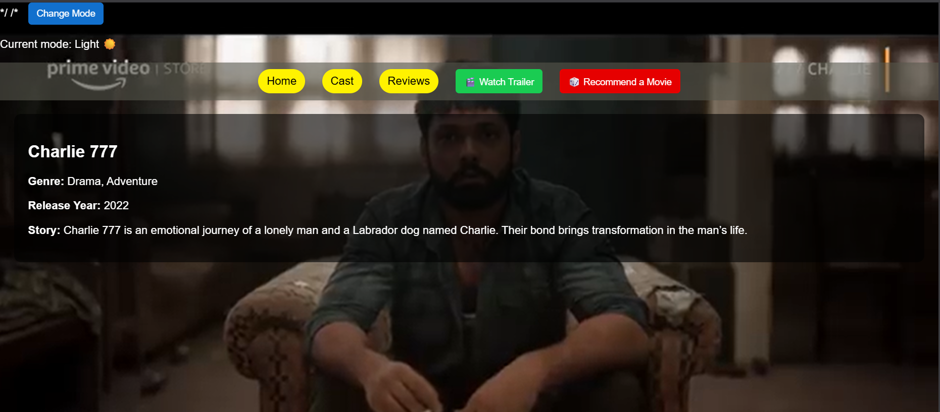 movie webpage Preview